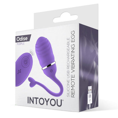 Huevo Vibrador Control Remoto Odise USB Silicona Purpura