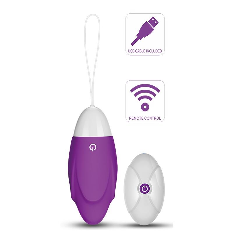 Huevo Vibrador iJoy Control Remoto USB Purpura