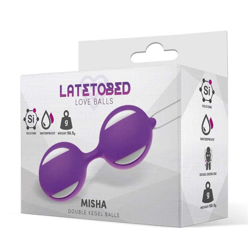 Misha Bola de Kegel Doble Silicona Purpura