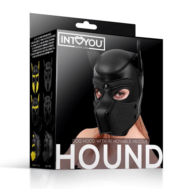 Hound Mascara de Perro Neopreno Hocico Extraible Negro Talla unica