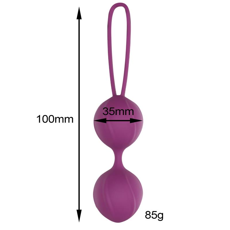 Garbo Bola Doble Kegel Silicona Purpura