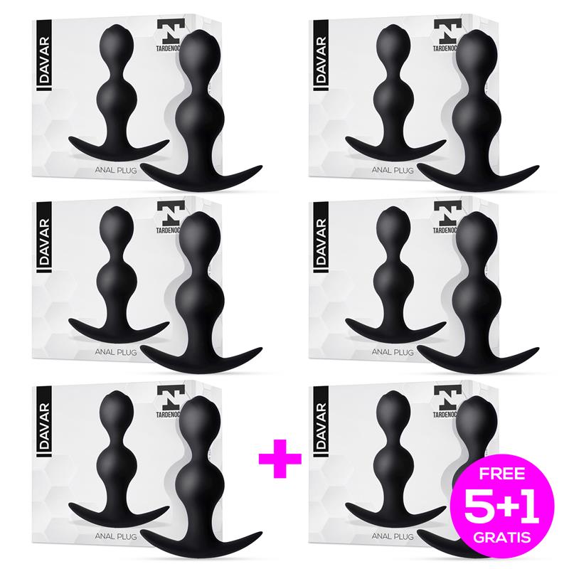 Pack 51 Davar Anal Plug Silicone Black