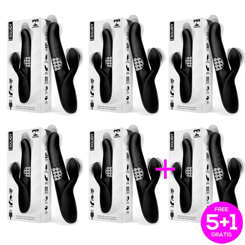 Pack 51 Squidy Vibrador con Funcion de Movimiento Up and Down y Bolas Rotadoras