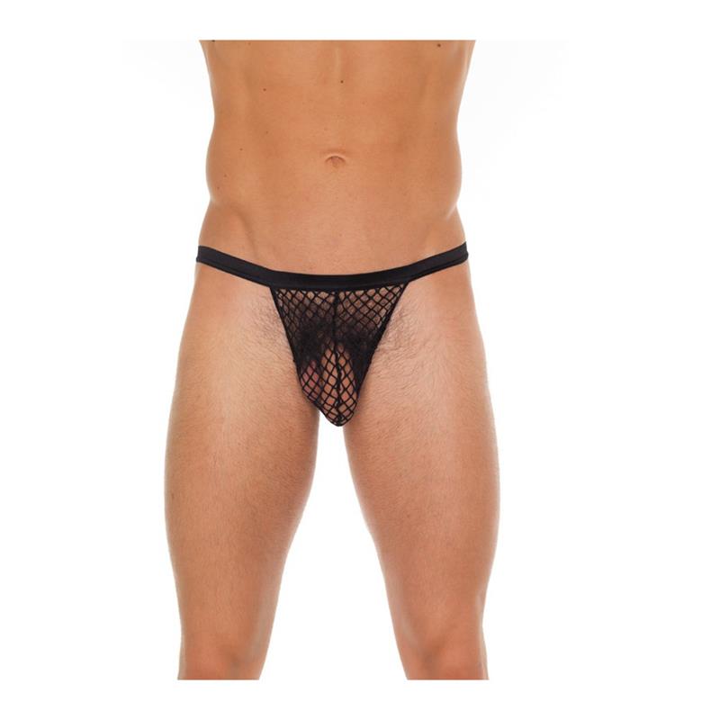 Tanga Rejilla Negro Talla unica