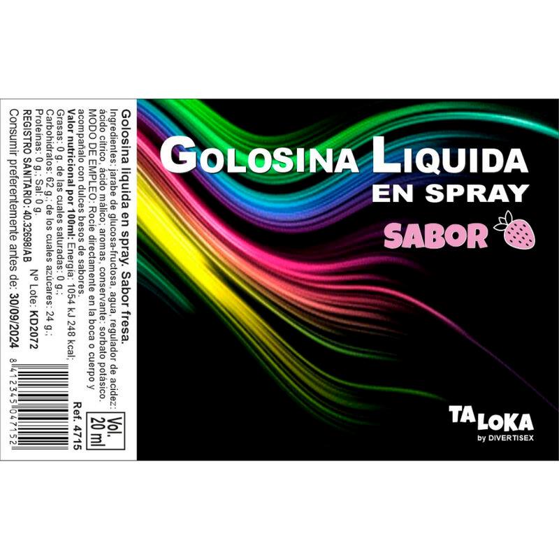 Golosina Liquida en Spray Sabor Fresa 20 ml