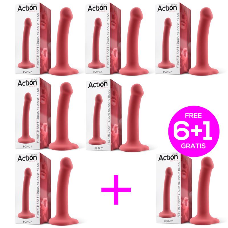 Pack 61 Bouncy Dildo Silicona Liquida Flexible 7 18 cm