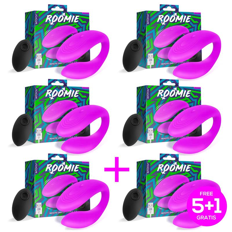 Pack 5 1 Roomie Vibrador para Parejas Silicona Liquida Unibody Control Remoto USB