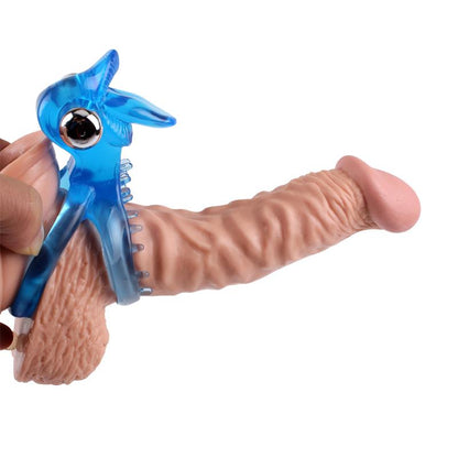 Anillo Vibrador para el Pene The Tongue Azul