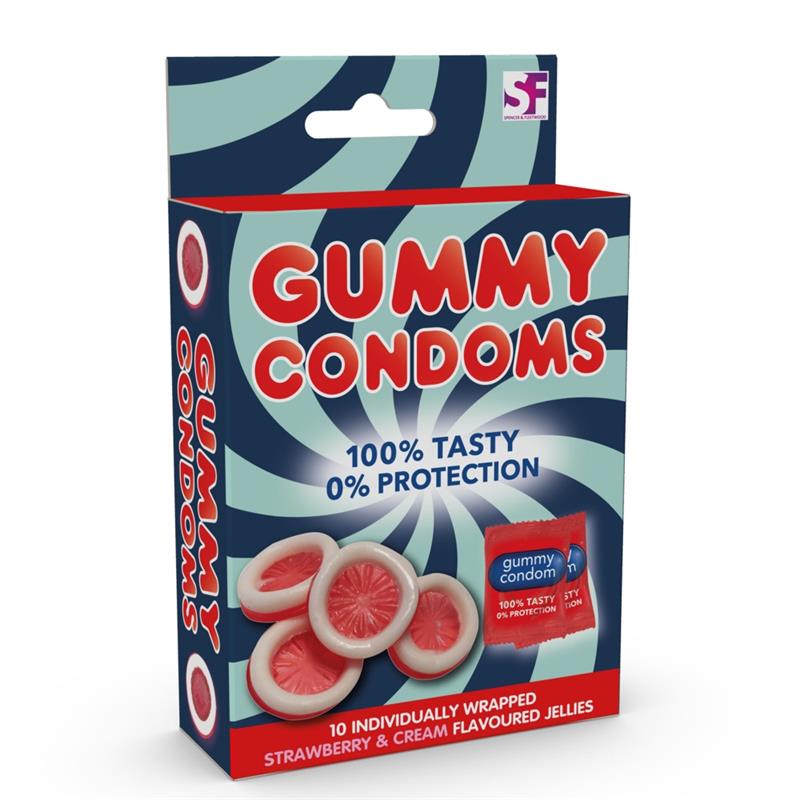 Condones de Gominola Fresa y Crema