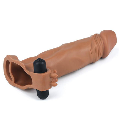 Funda para el Pene con vibracion Add 2 Pleasure X Tender Marron