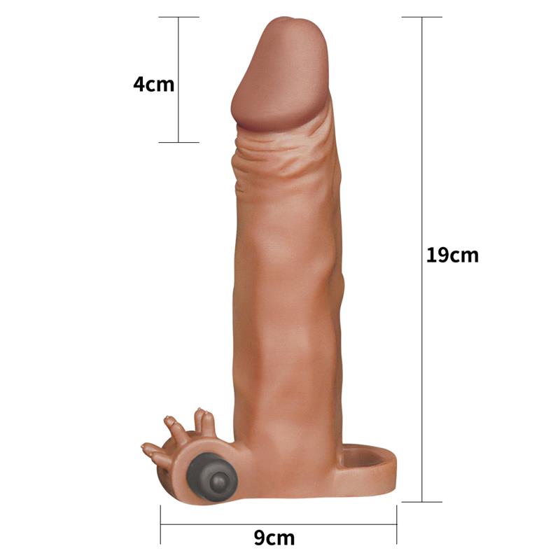 Funda para el Pene con vibracion Add 2 Pleasure X Tender Marron