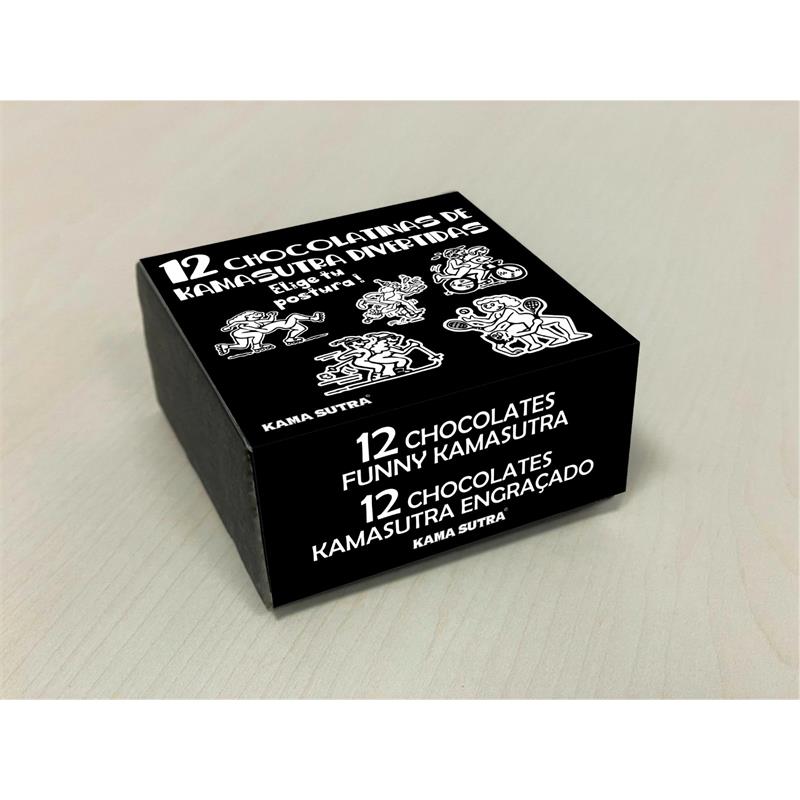 Caja de 12 Chocolatinas de Chocolate con Leche del Kamasutra