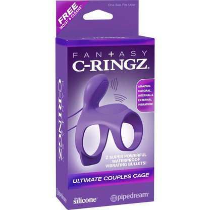 Fantasy C Ringz Anillo Vibrador para Parejas Ultimate Cage Purpura