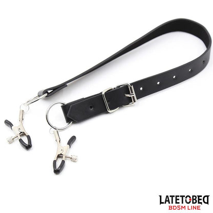 Correas de Bondage para Piernas con Pinzas para Clitoris