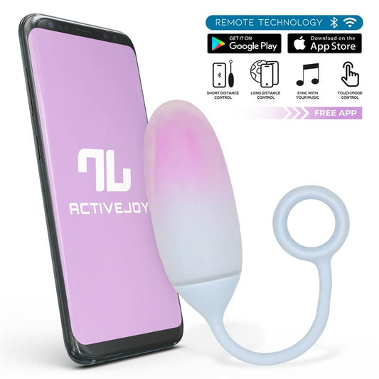 Huevo con APP Silicona Doble Capa Rosa Azul