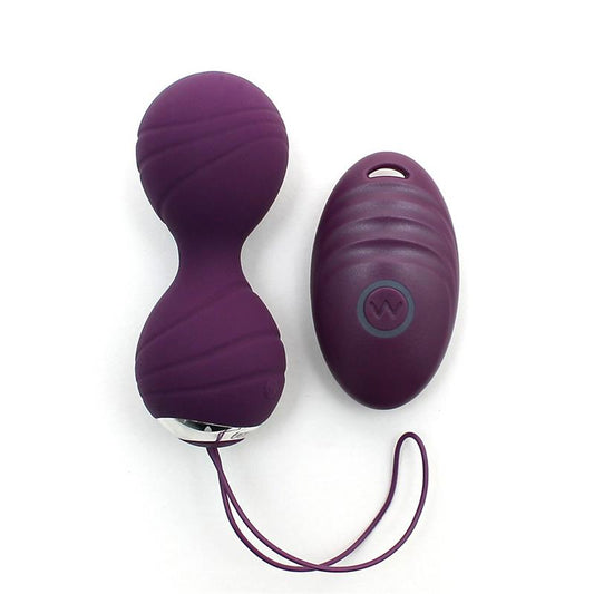 Bolas Kegel con Vibracion con Control Remorto Cannes Purpura