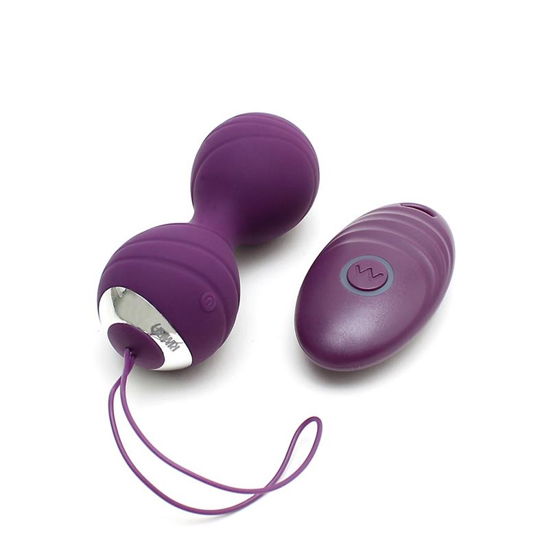 Bolas Kegel con Vibracion con Control Remorto Cannes Purpura