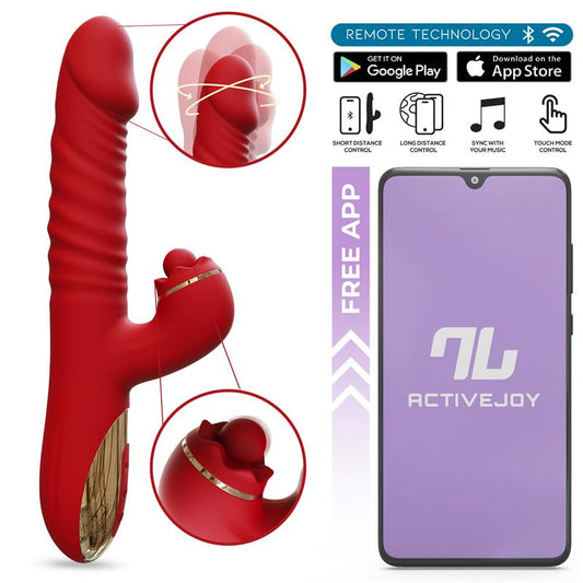 Ascen Vibrador con Thrusting y Waving y APP USB Magnetico