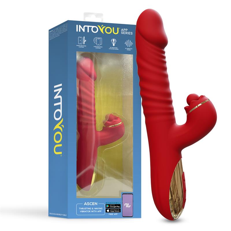 Ascen Vibrador con Thrusting y Waving y APP USB Magnetico