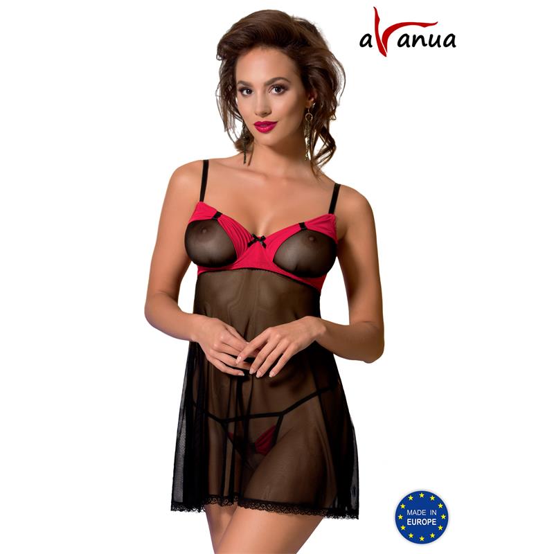 VALENTIN Chemise Negro Rojo