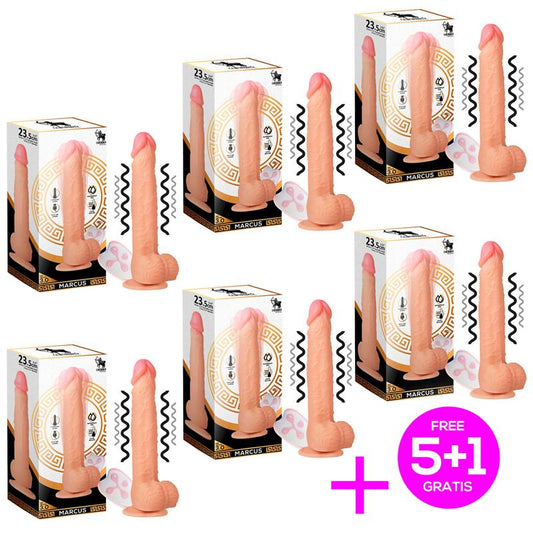 Pack 51 Marcus 30 Dildo Vibrador Realista Control Remoto Silicona Liquida