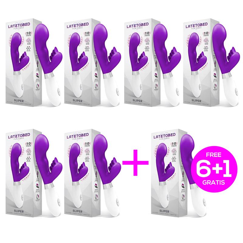 Pack 61 Sliper Vibrador con Conejito Silicona